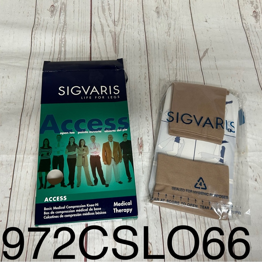 Sigvaris Compression Knee High Stockings Open Toe Small Long Crispa-972CSLO66